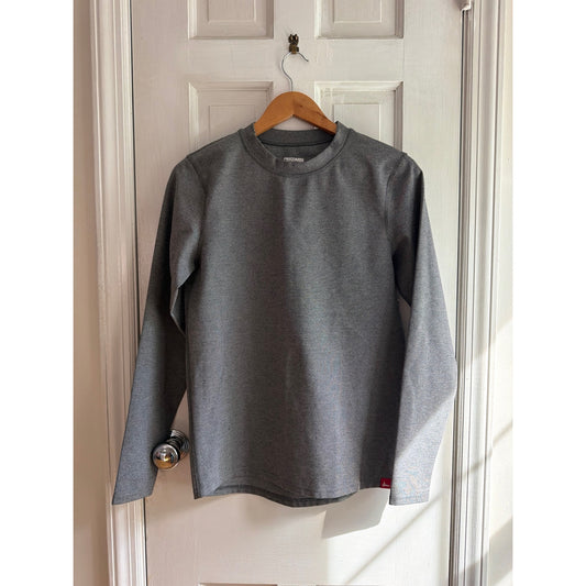 Kombi Mens Small Heather Grey Long Sleeve Base Layer Thermal Top Wool Blend