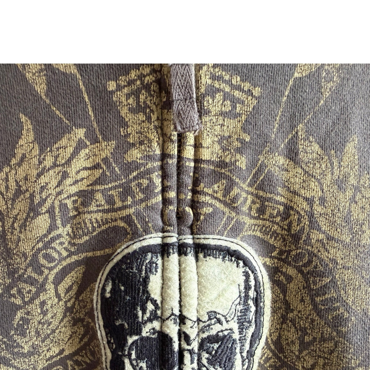 RARE VINTAGE Ralph Lauren Rugby Skull Zip Up Hoodie Small