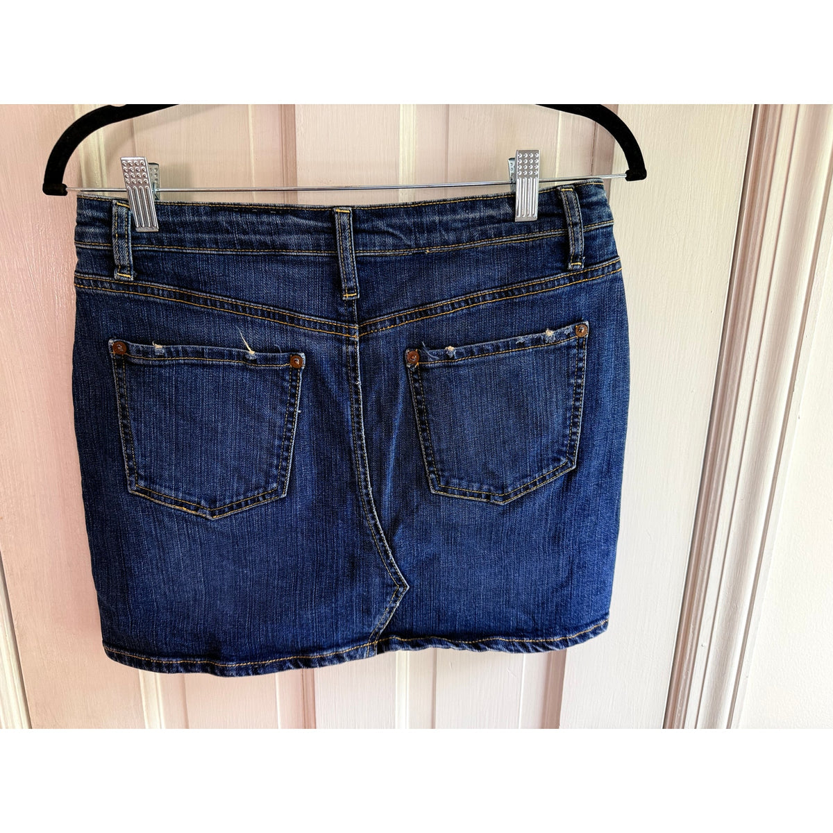 Vintage Polo Jeans Co Ralph Lauren Stretch Denim Mini Skirt Size 28 EUC