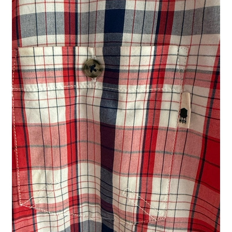 Brooklyn Industries Red, White, & Blue Plaid Button Down Shirt - Size Small