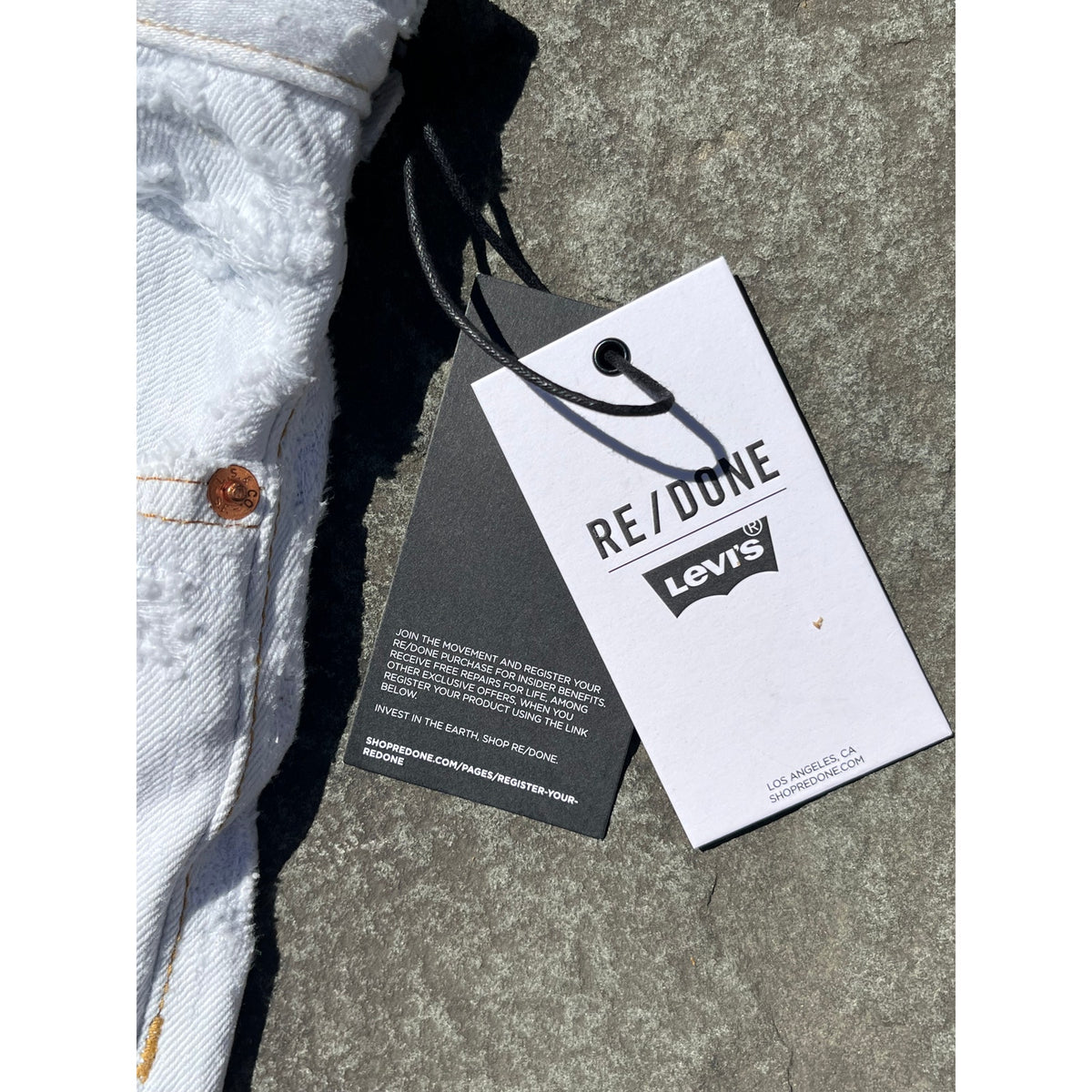 💎 Rare Grail: RE/DONE Reconstructed 90s Repair Jeans White 26 💎