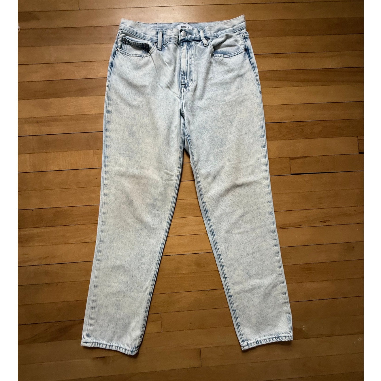 Pistola "Cassie" High-Rise Straight Jeans - Acid Wash - Size 30 - EUC