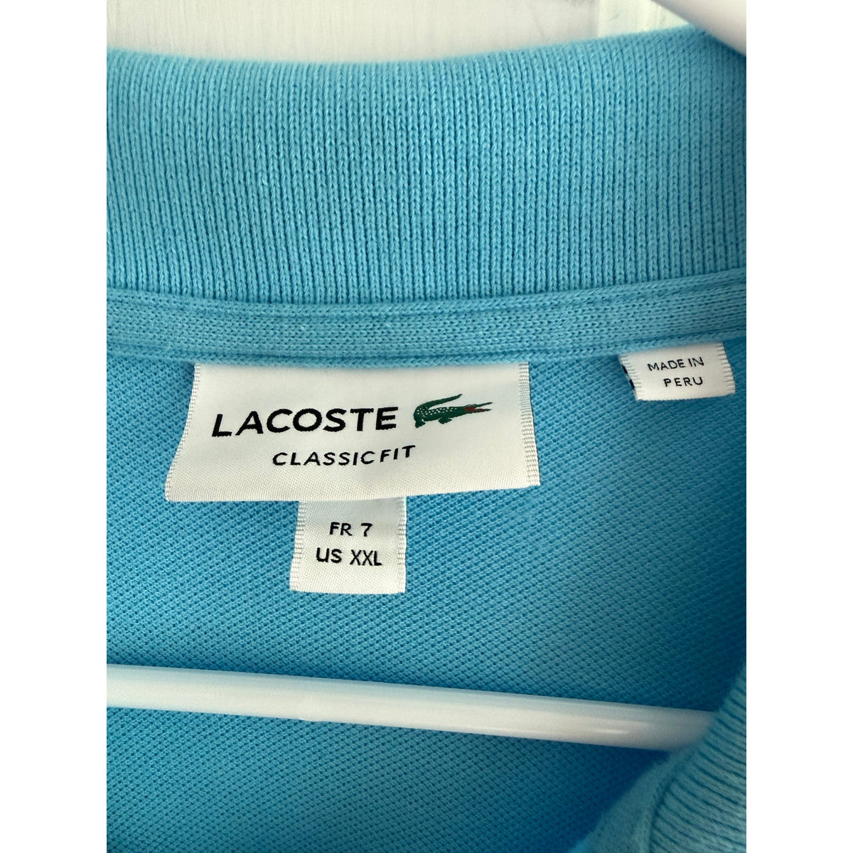 Lacoste Classic Fit Blue Polo Shirt Men's XXL Short Sleeve Cotton