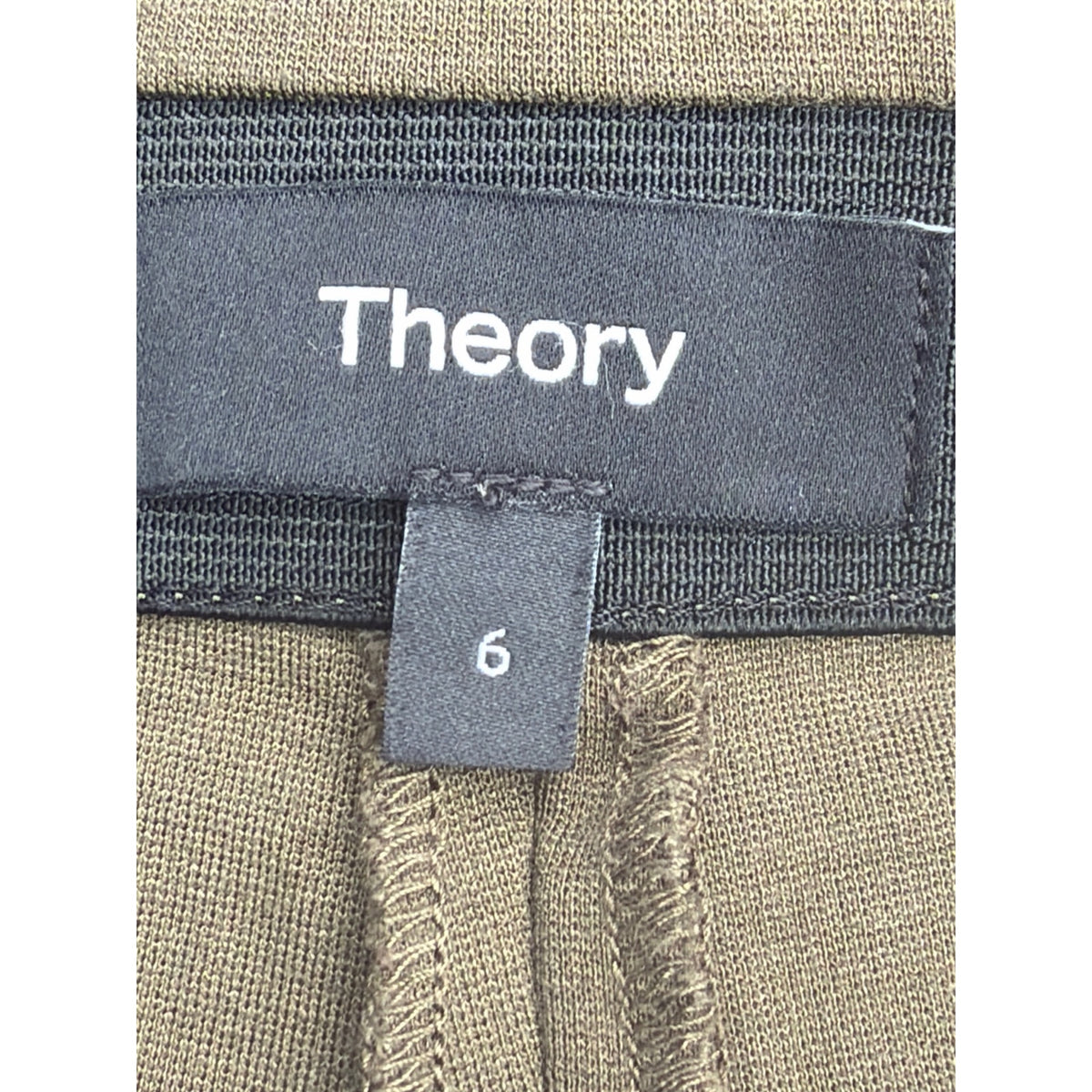 Theory Thaniel K2 Stretch Ankle Pants Womens 6 Taupe Brown Olive Crop Trousers 6