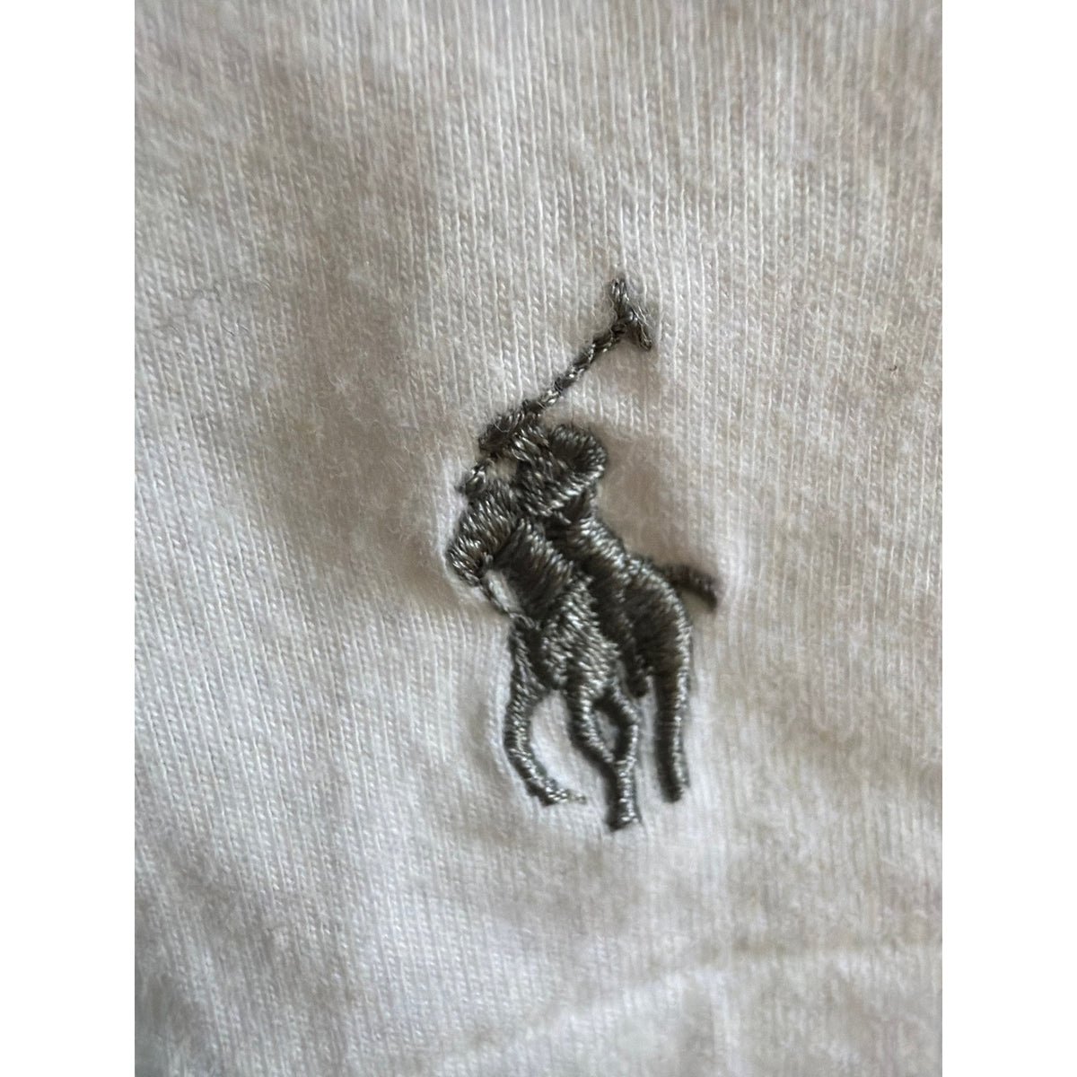 Polo Ralph Lauren XL White Polo Shirt Men's Gray Pony