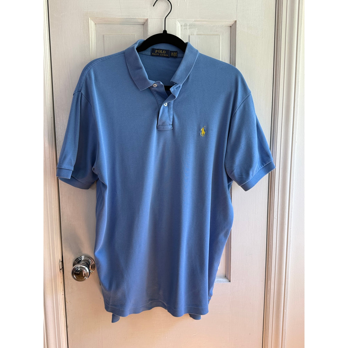 Polo Ralph Lauren Light Blue Polo Shirt Men's Gold Pony Medium
