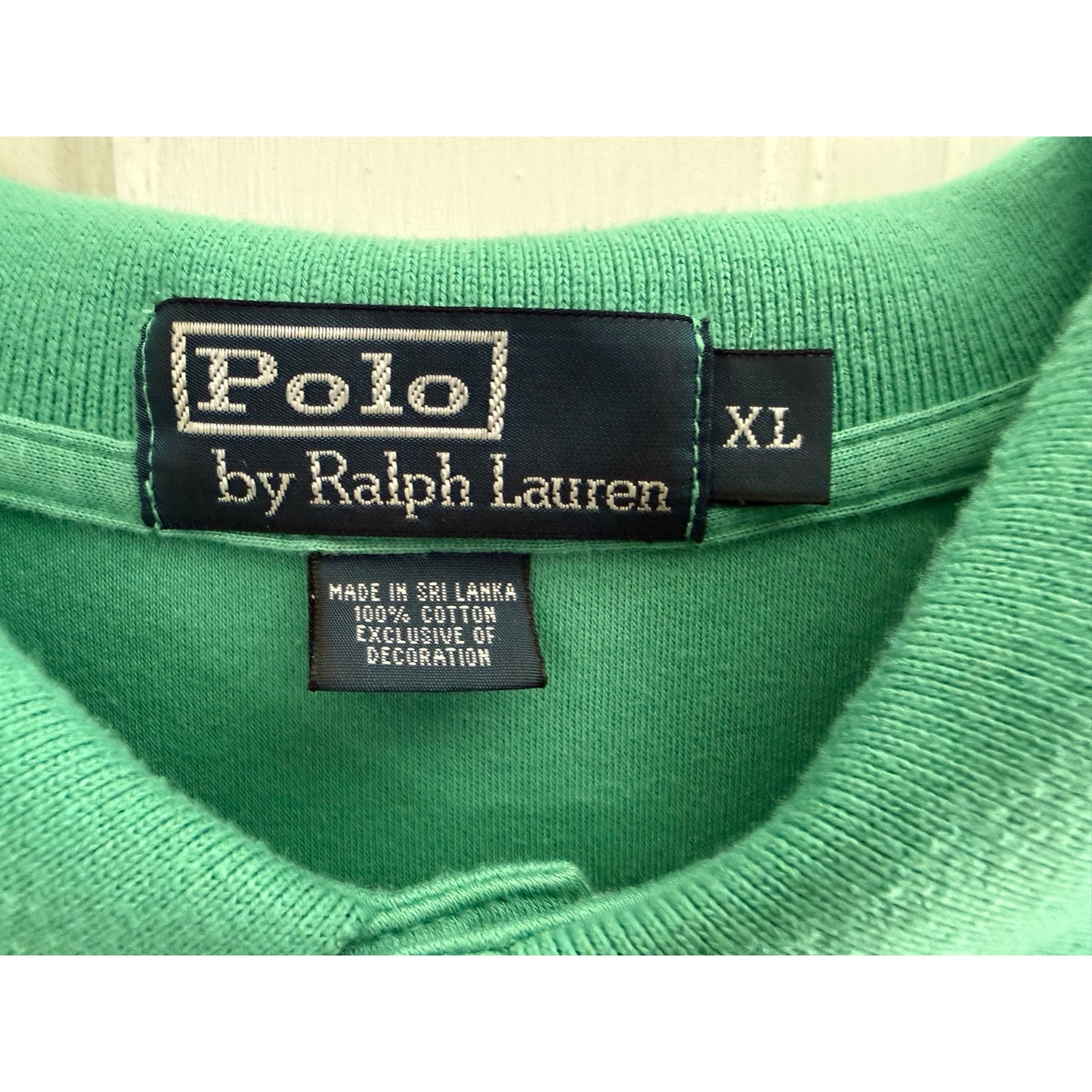 Vintage Polo Ralph Lauren Green Polo Shirt Men's Gold Pony