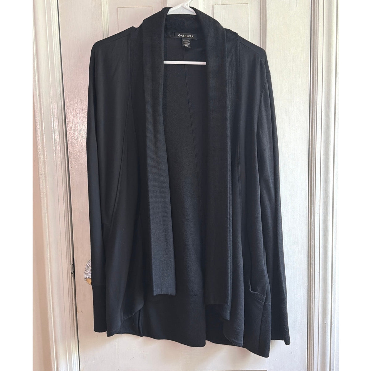 Athleta Black Open Cardigan Sweater Lightweight Size XXS