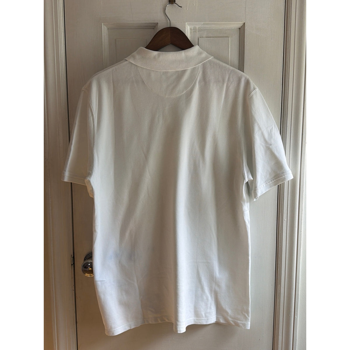 Saturdays NYC White Slash Pique Polo Shirt Mens XXL