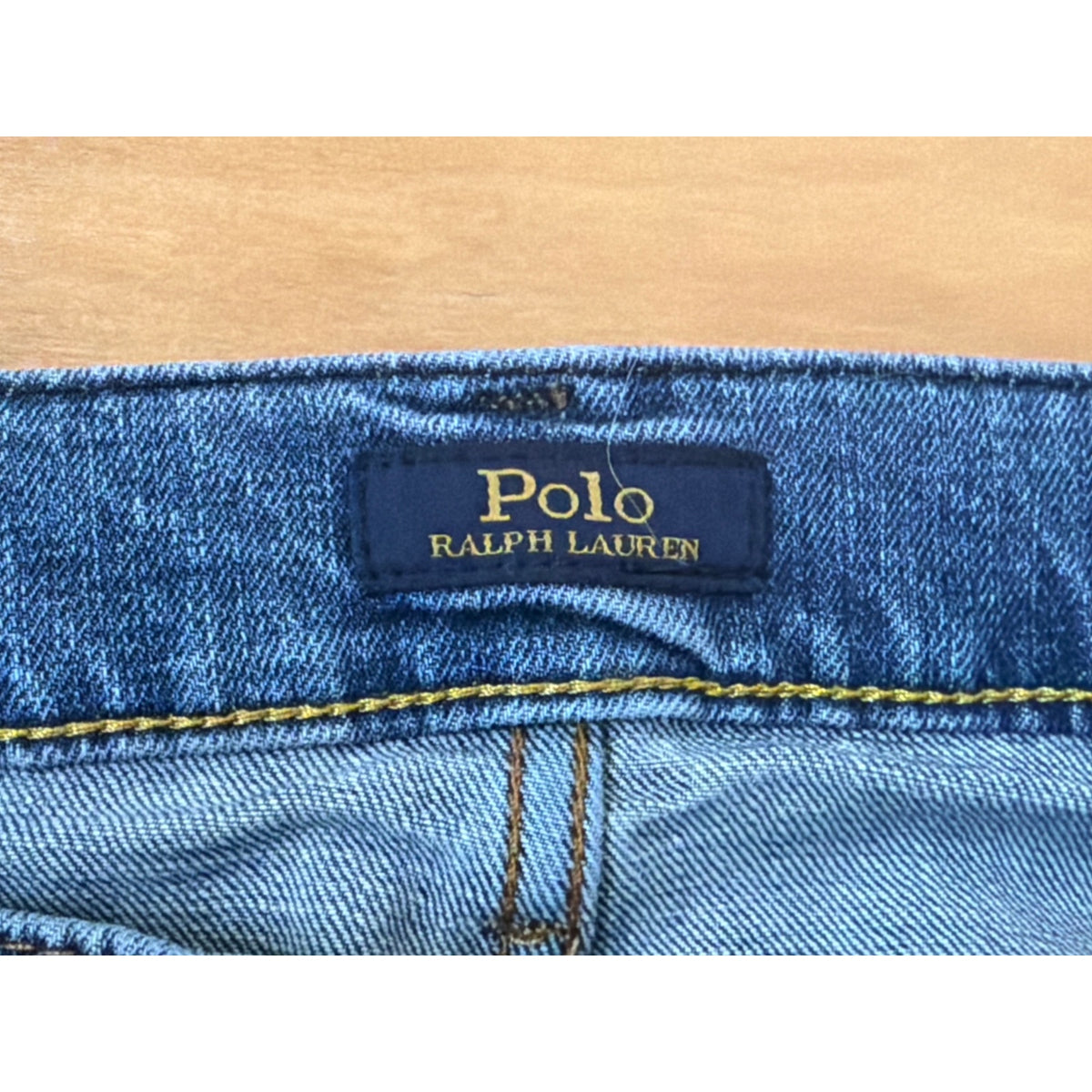 Vintage Polo Ralph Lauren Size 38 x 30  Blue Wide Leg Mens Jeans