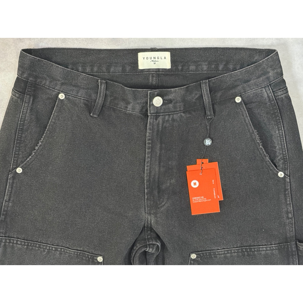 YOUNGLA Double Knee Carpenter Denim Pants - Medium NWT