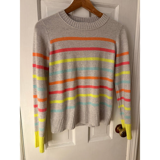 Kinross Cashmere Stripped Sweater - Size Extra Small