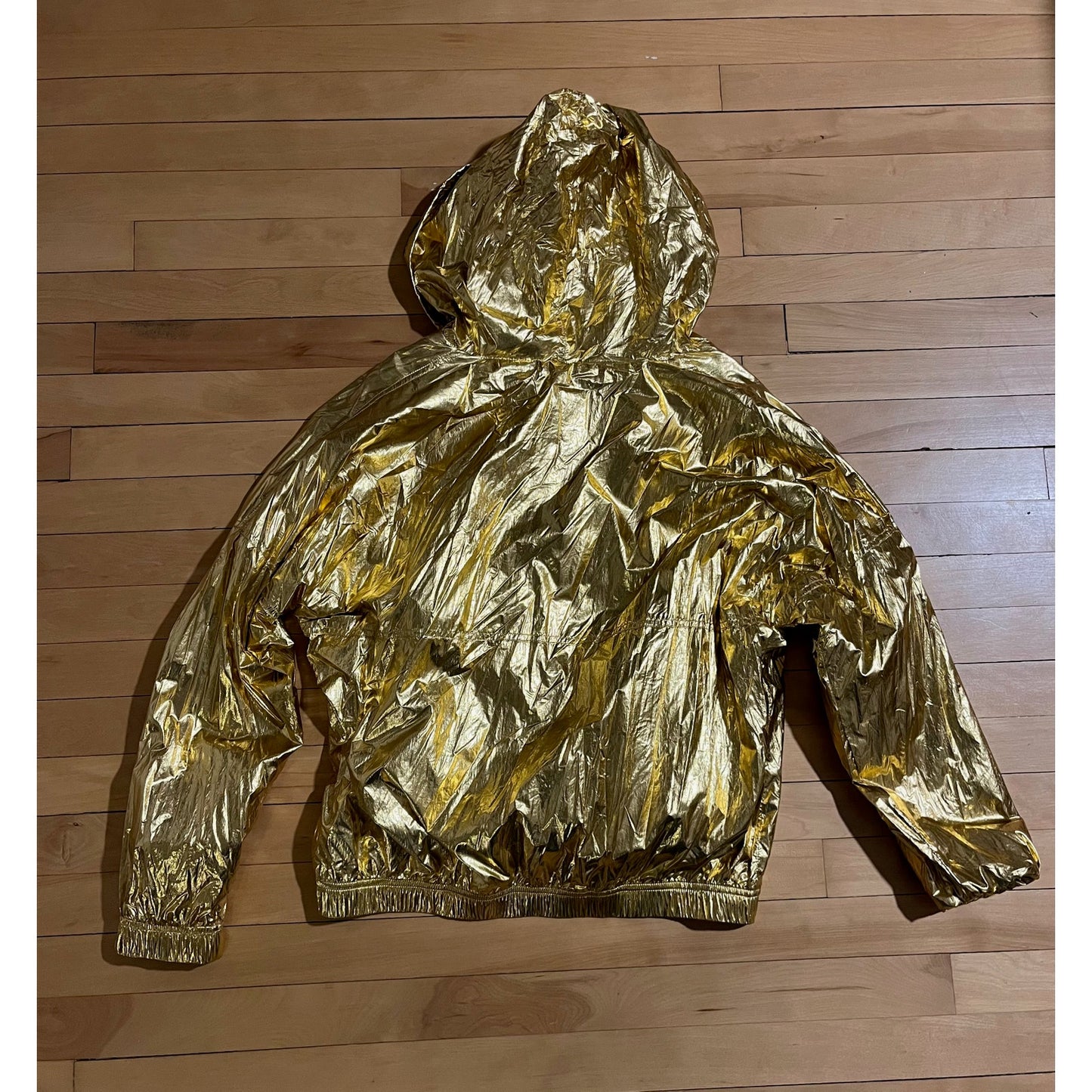 Zadig and Voltaire Metallic Gold Zip  Hoodie Jacket - Small