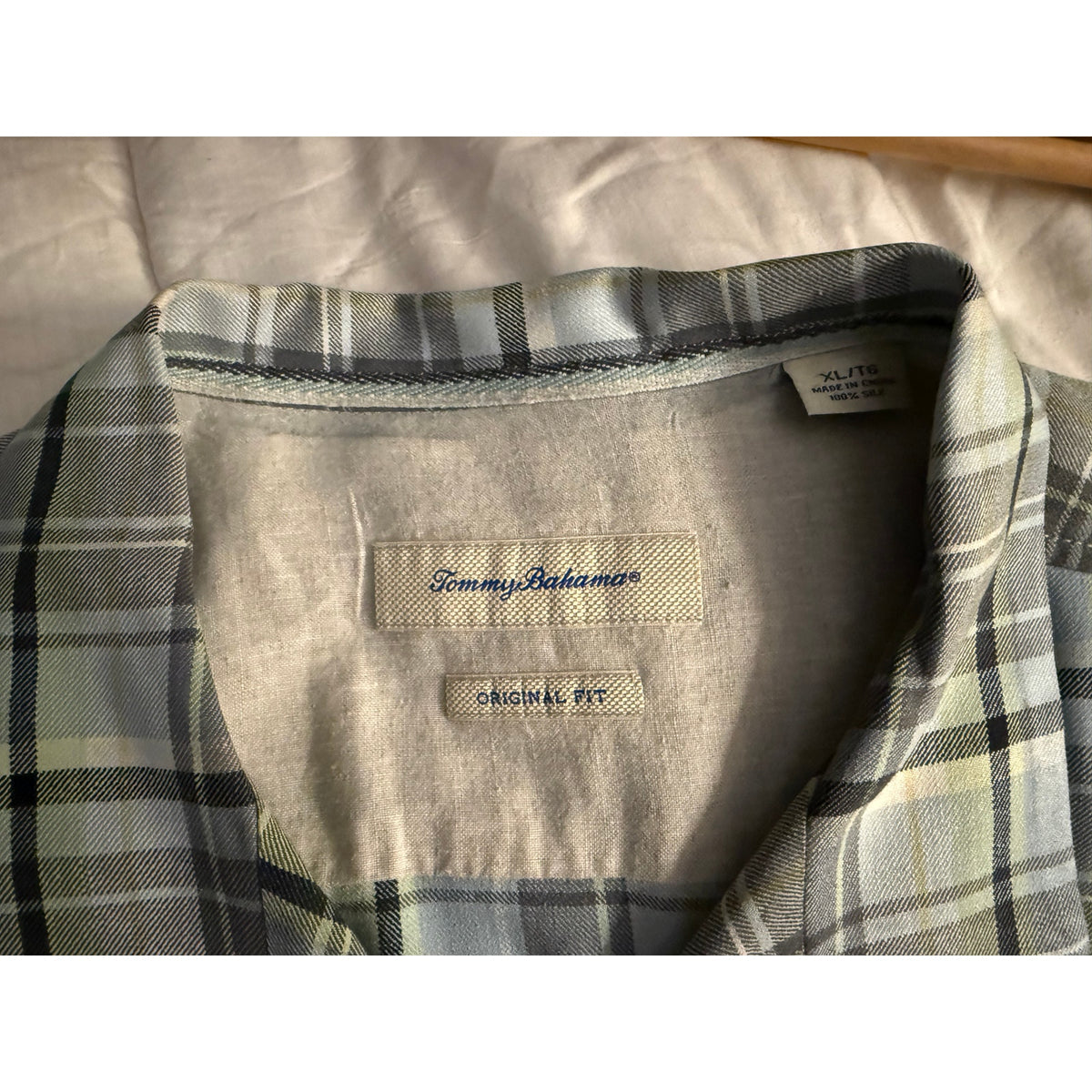 Tommy Bahama Silk Short Sleeve Button Down Plaid - X-large