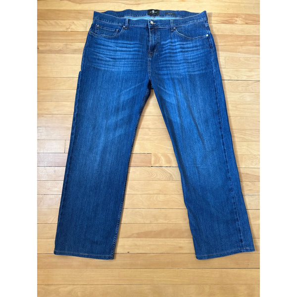 7 For All Mankind Austyn Jeans Size 42 Relaxed Straight Dark Indigo Wash EUC