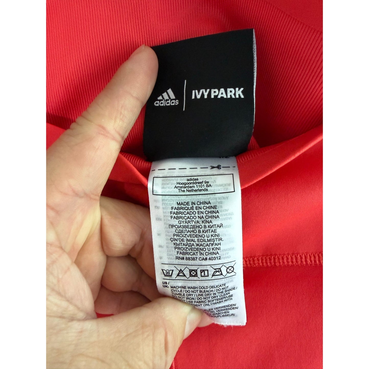 Adidas Ivy Park Leggings Small Red High Waisted Tights/Leggings DEADSTOCK