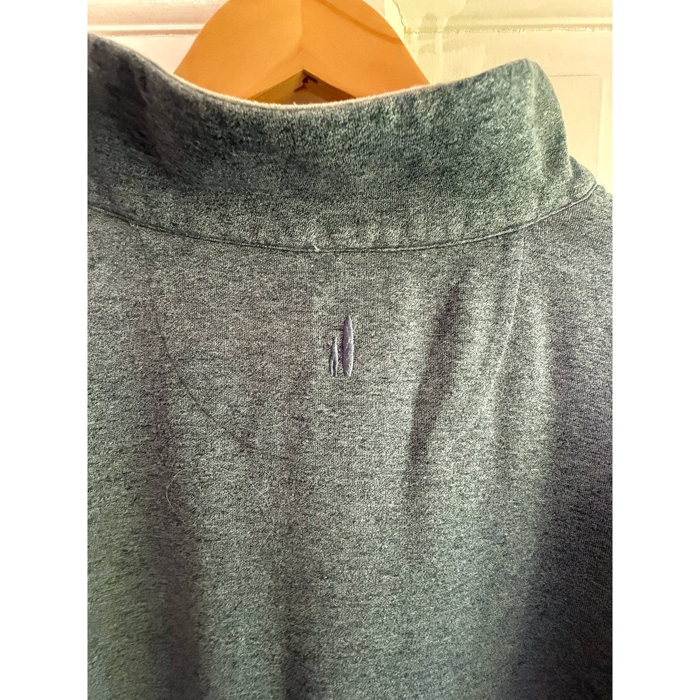 Johnnie-O Men's 2XL Gray 1/4 Zip Pullover Sweater Long Sleeve Heathered EUC