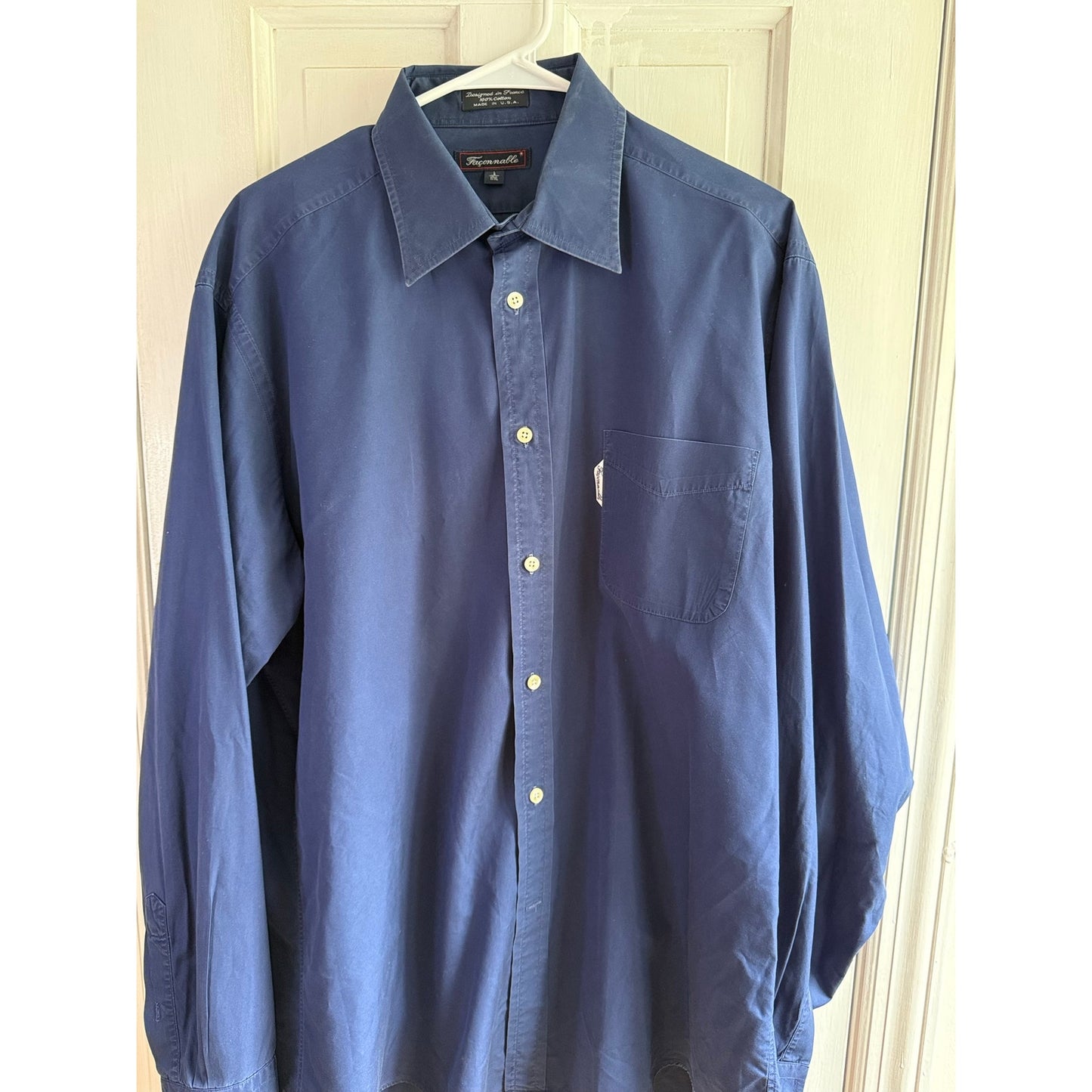 Vintage Faconnable Blue Button Down Made in USA
