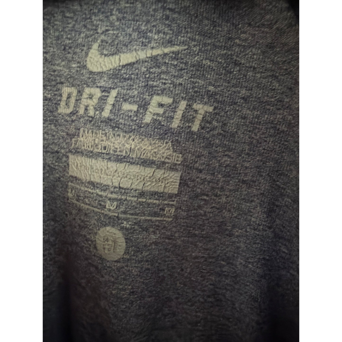 Nike USA Running Men's Medium Blue Gray Dri-Fit Quarter Zip American Flag EUC