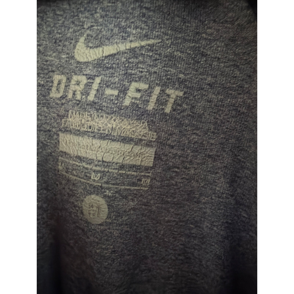 Nike USA Running Men's Medium Blue Gray Dri-Fit Quarter Zip American Flag EUC