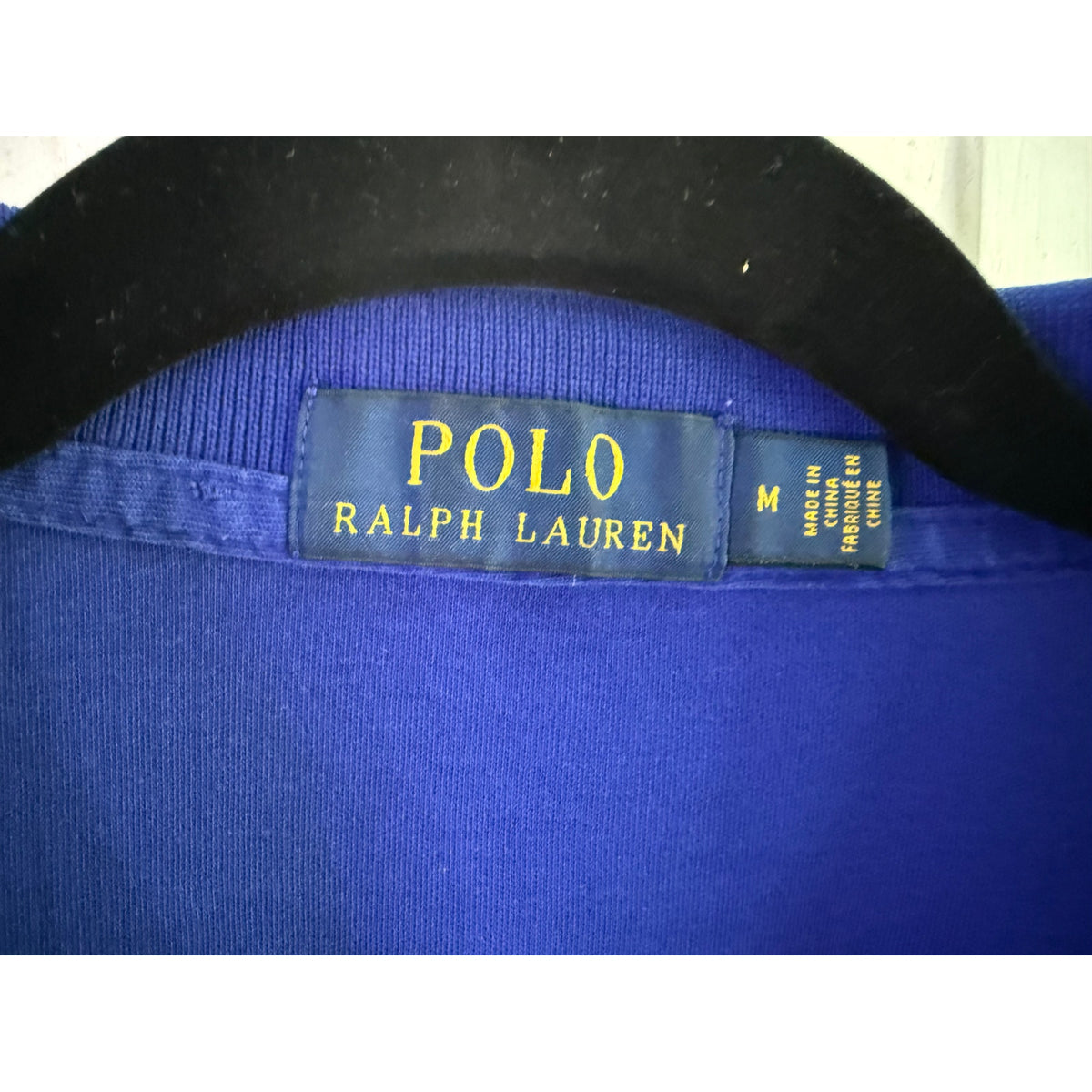 Polo Ralph Lauren Polo Blue Shirt Men's Gold Pony - Medium - EUC