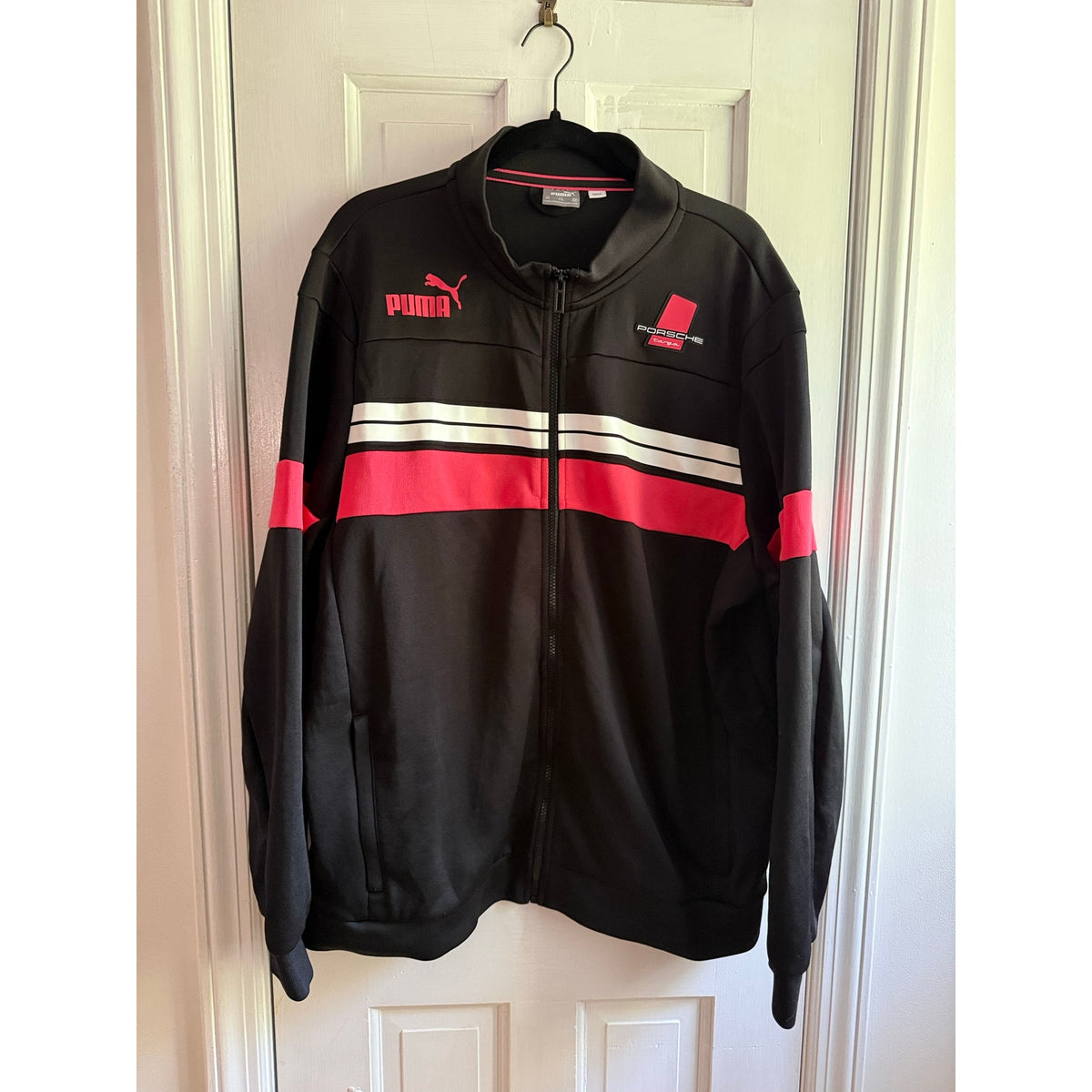 Puma Porsche Targa Racing Track Jacket Black Red Size XXL SDS