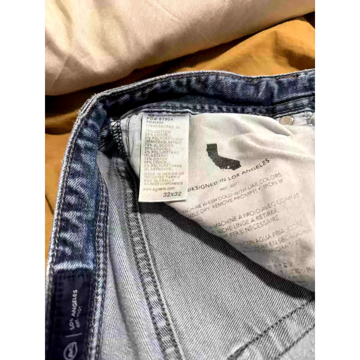 AG Everett Men's Slim Straight Blue Jean  Size 32, Inseam 29