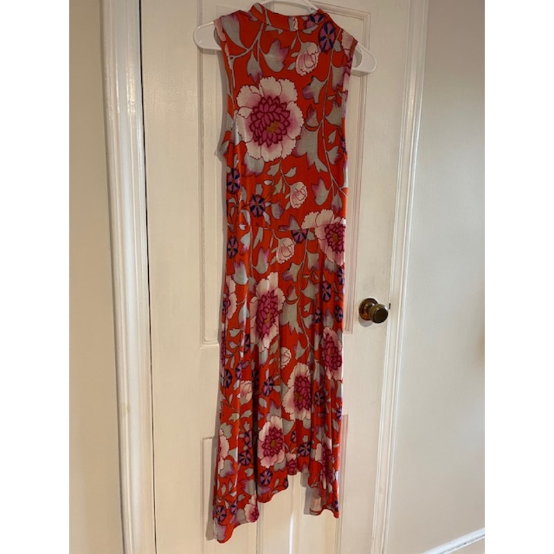 Maeve Orange Floral Spring Dress - X-small