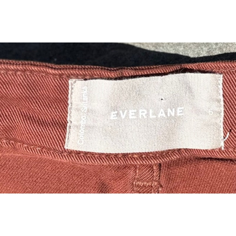 Everlane Way-High Curve Jean Rust Brown Red Size 6 EUC Sculptural