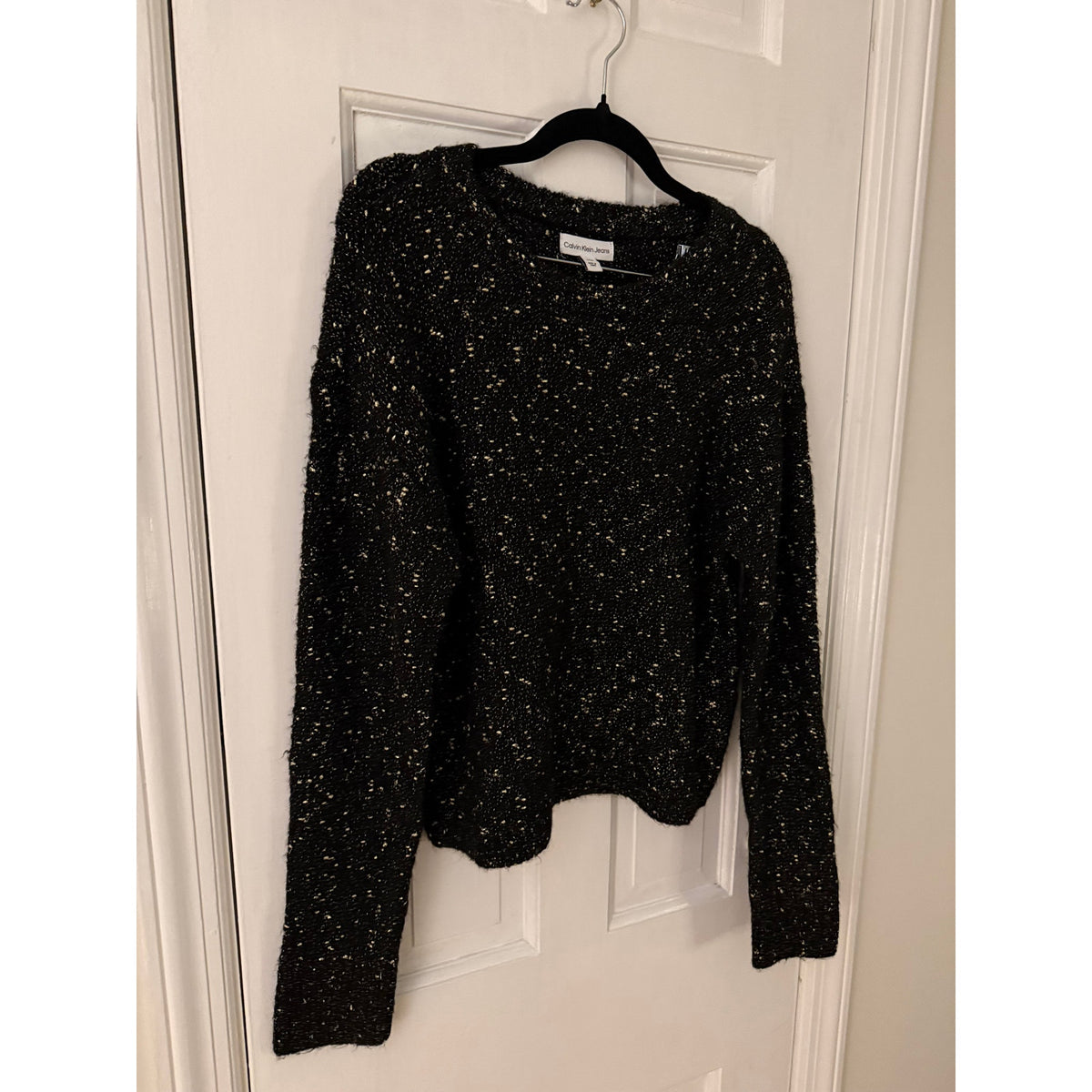 Calvin Klein Black/Gold Metallic Sweater- Size Small