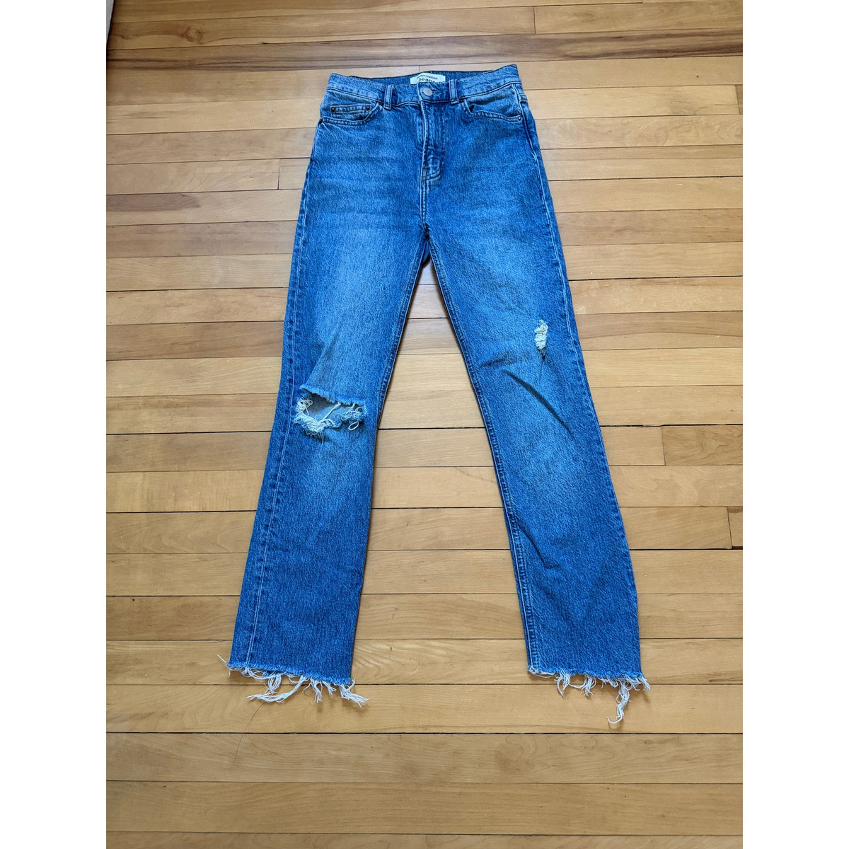 Reformation Jeans Size 24 Palermo Destroyed Medium Wash Distressed Ripped EUC