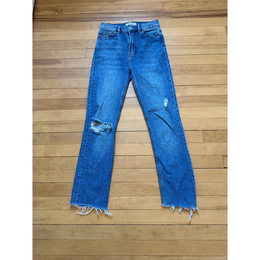Reformation Jeans Size 24 Palermo Destroyed Medium Wash Distressed Ripped EUC