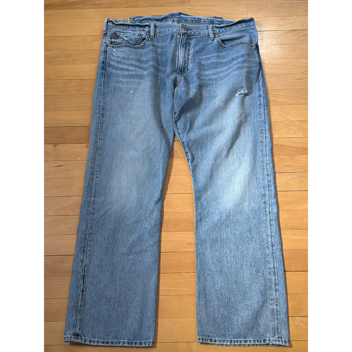 Vintage Polo Ralph Lauren Size 38 x 30  Blue Wide Leg Mens Jeans