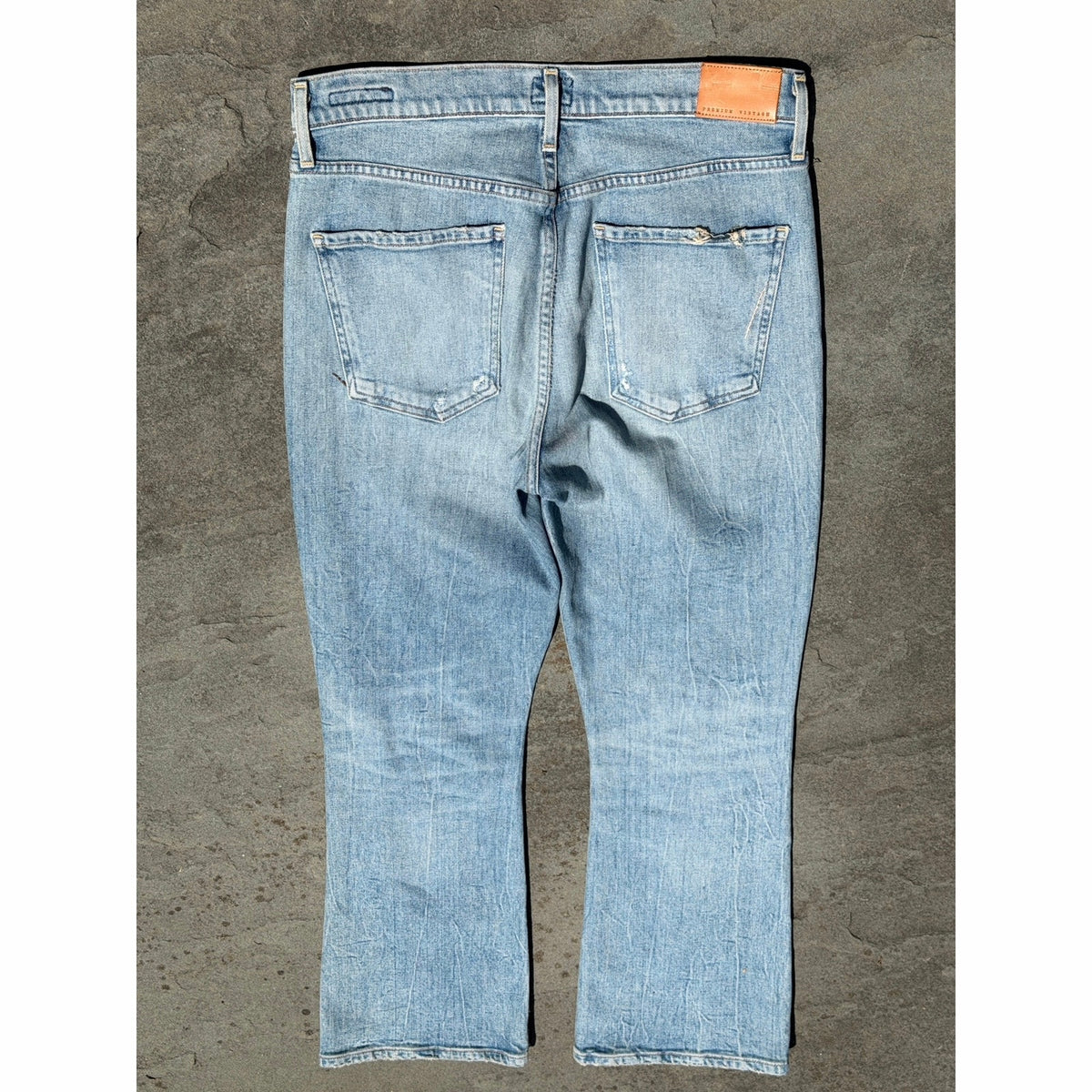 Citizens of Humanity Size 29 Demy Cropped Flare Fit Mid Rise Blue Jeans