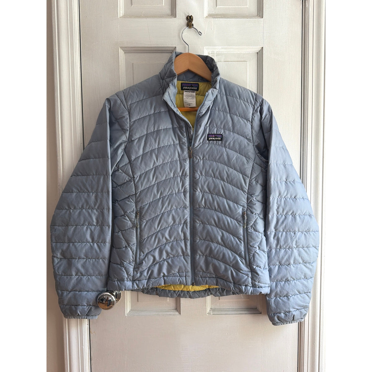 Patagonia Down Sweater Jacket Womens XS Muted Blue Full Zip Goose Down Puffer XS