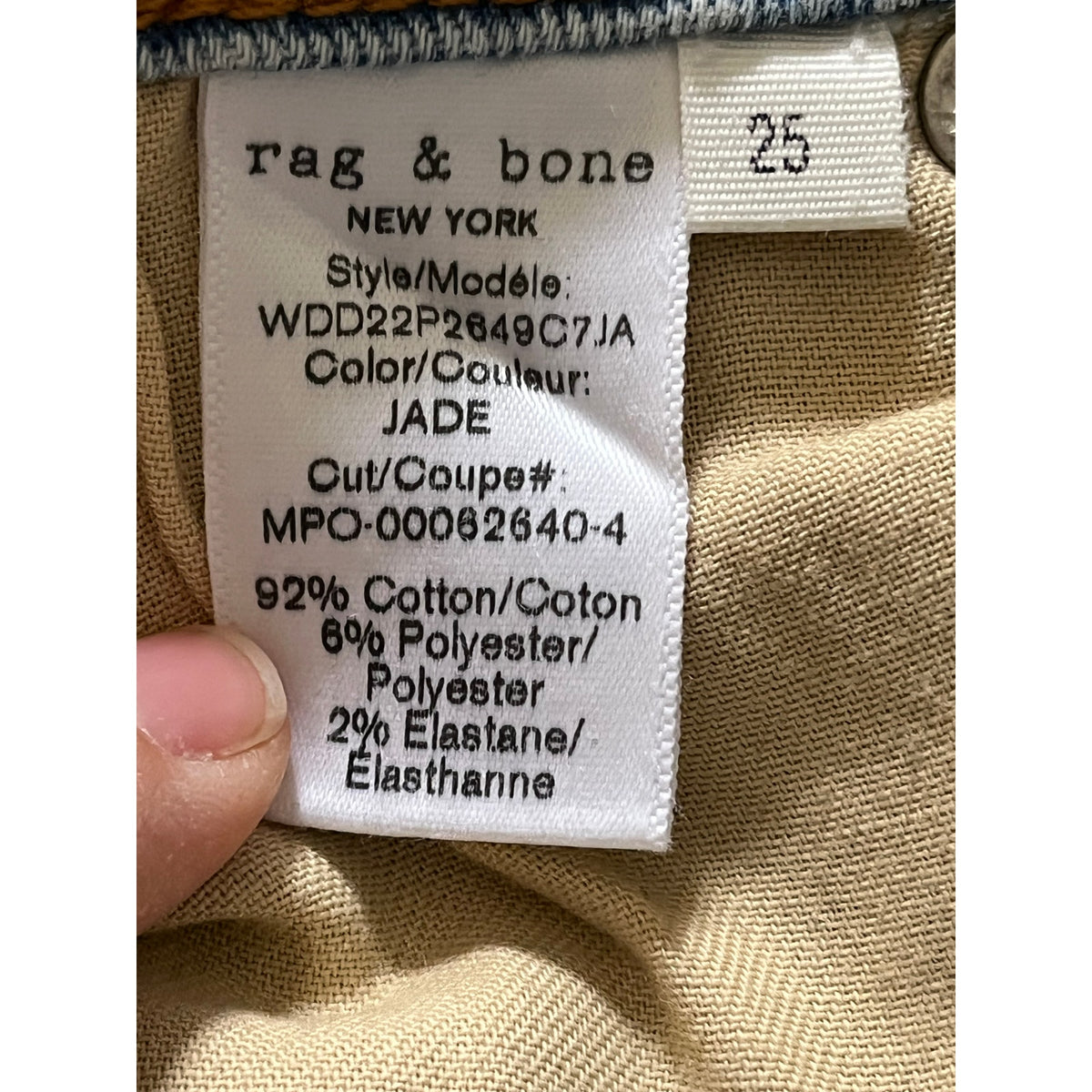 Rag & Bone Nina High Rise Ankle Flare Jeans Jade Light Wash Size 25