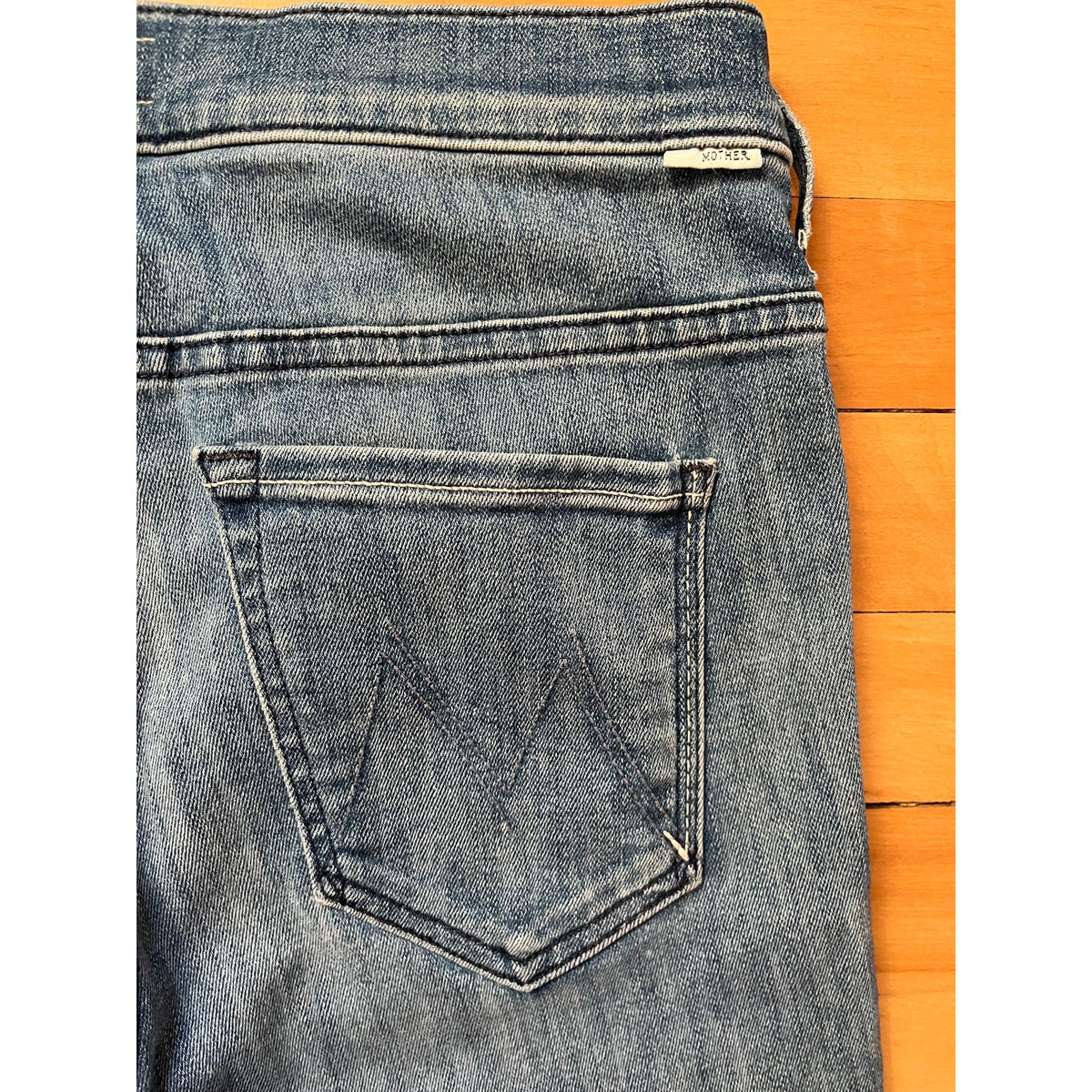 💙 MOTHER The Stunner Zip Ankle Step Fray Good Girls Do Blue Jeans Sz 27