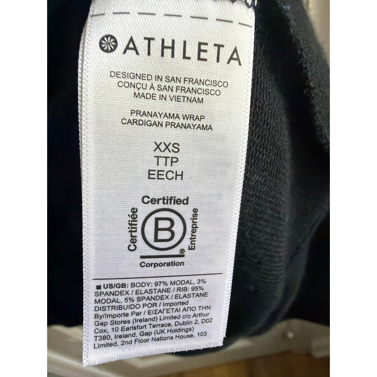 Athleta Black Open Cardigan Sweater Lightweight Size XXS