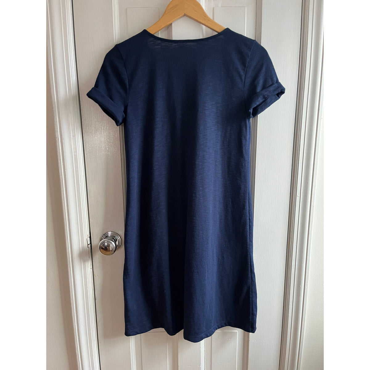 Lilly Pulitzer Maisie Swing T-Shirt Dress True Navy Embroidered Neck XS