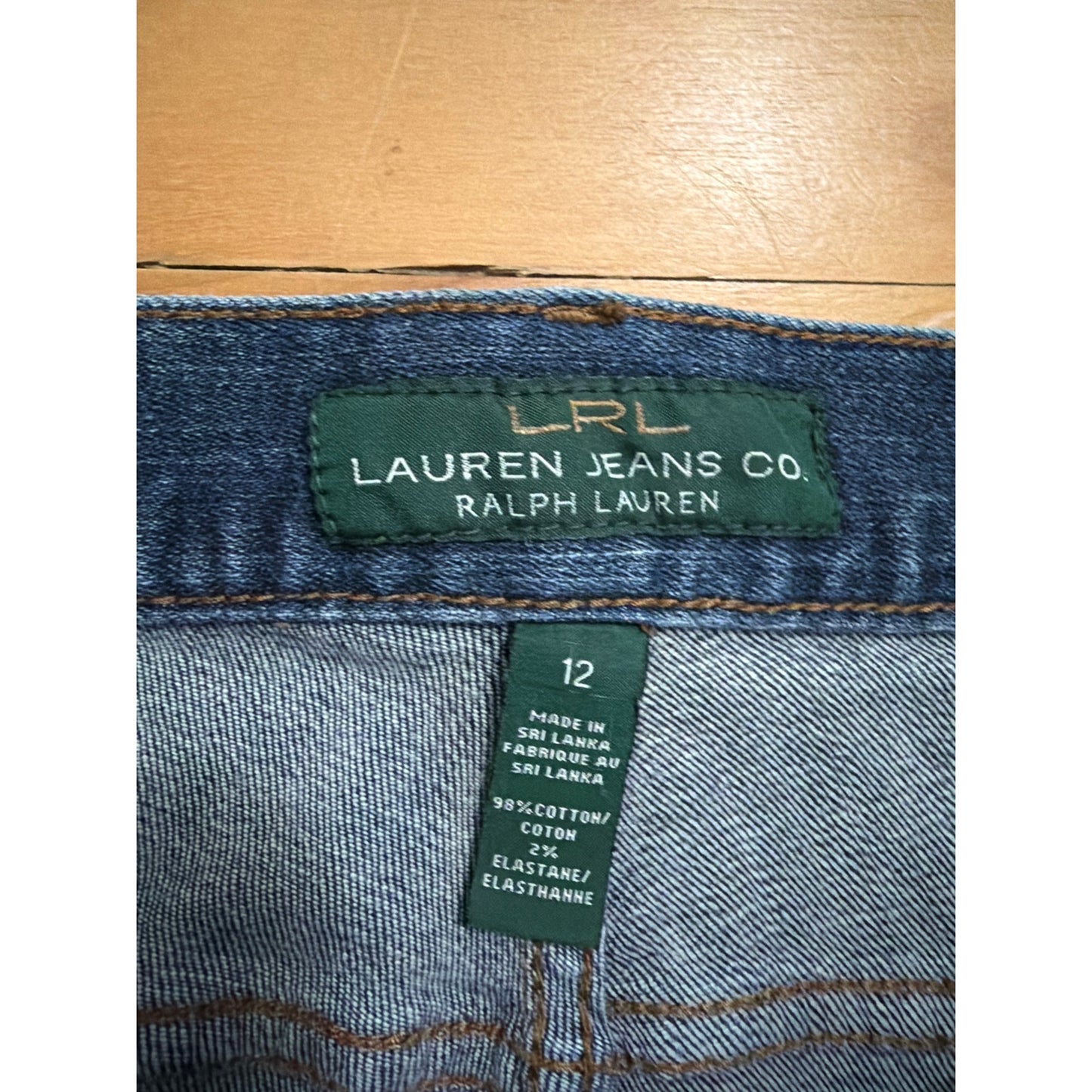 Polo Ralph Lauren Size 12 Dark Wash Mid Rise Cargo  Jeans