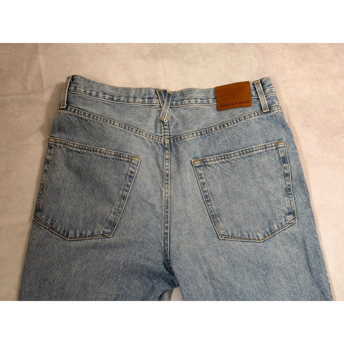 Point Sur Light Wash High Rise Slim Fit Ripped Hem Jeans Size 30