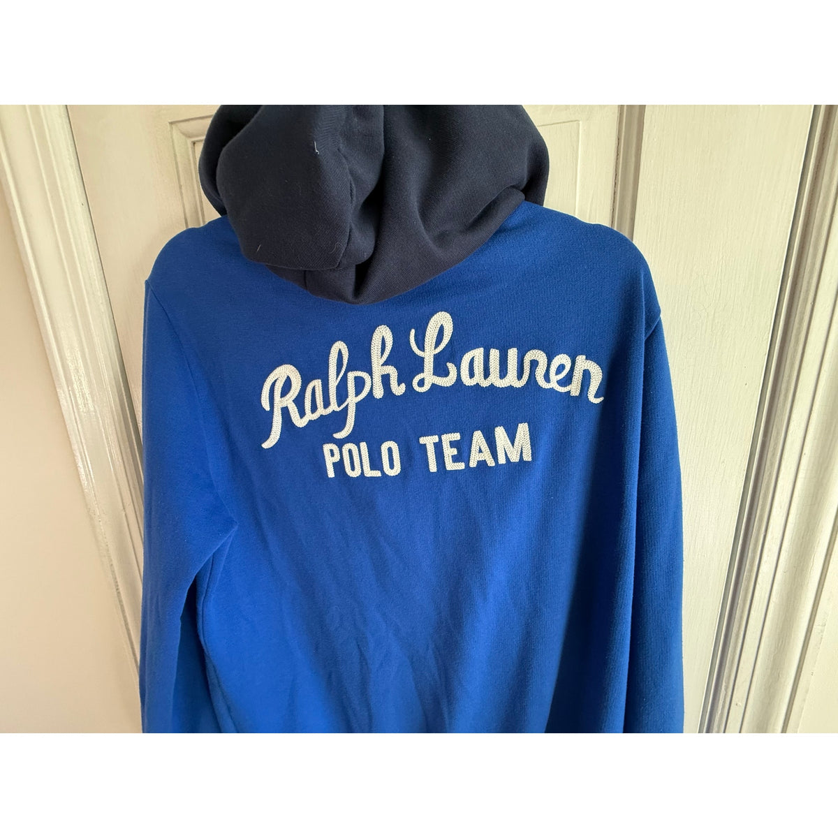 Polo Ralph Lauren "Polo Team" Blue Fleece Full-Zip Hoodie Size Medium