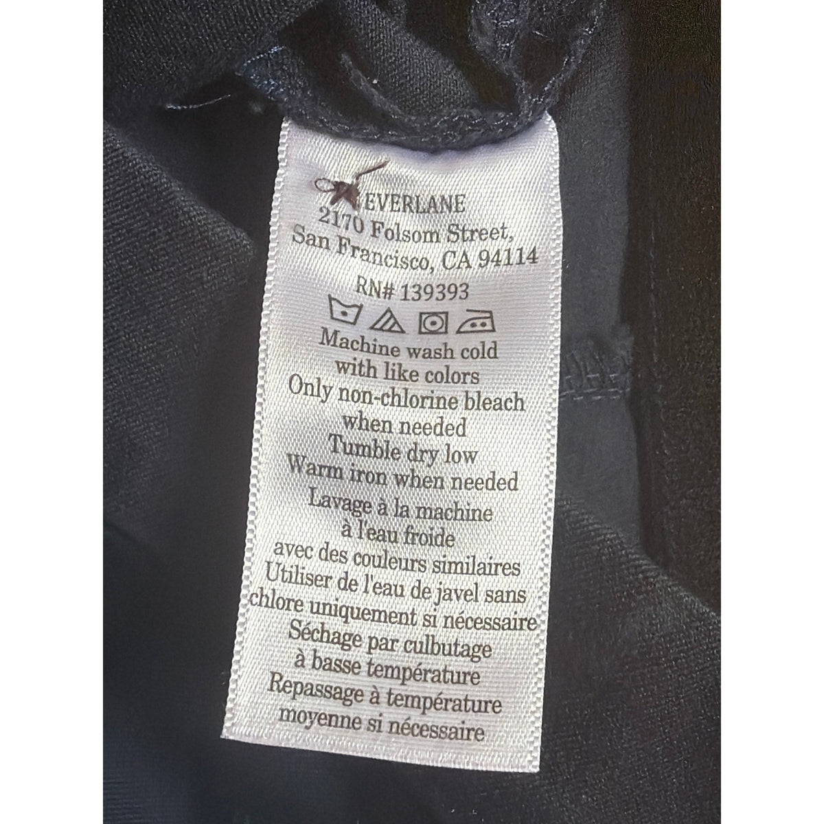 Everlane Size 00 High Rise Slim Fit Navy Blue Trousers