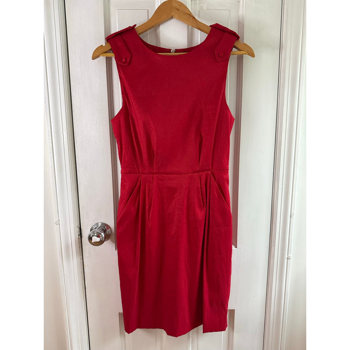 W118 by Walter Baker Red Dress Size Small Sleeveless Zip Back EUC