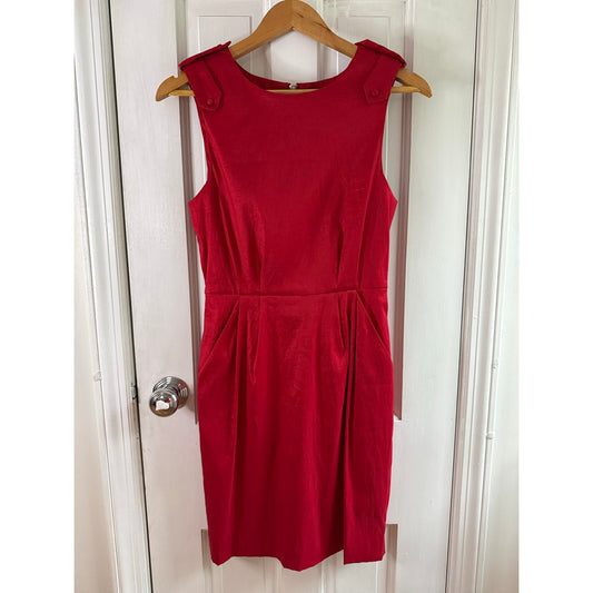 W118 by Walter Baker Red Dress Size Small Sleeveless Zip Back EUC