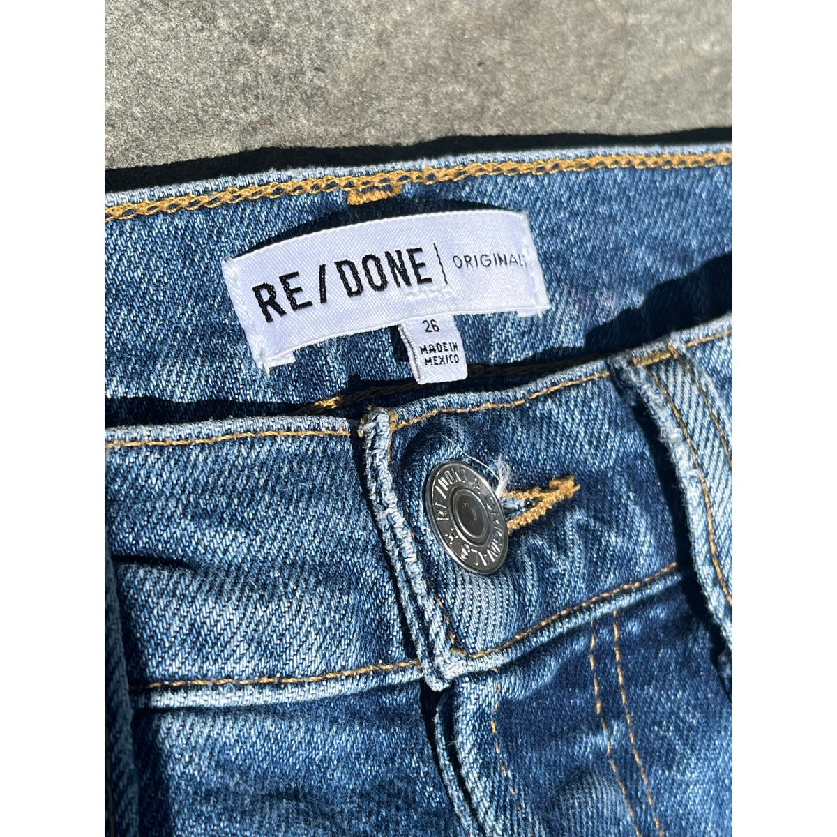 RE/DONE Originals High Rise Skinny Jeans Dusty Blue Size 26 | Fall Transition