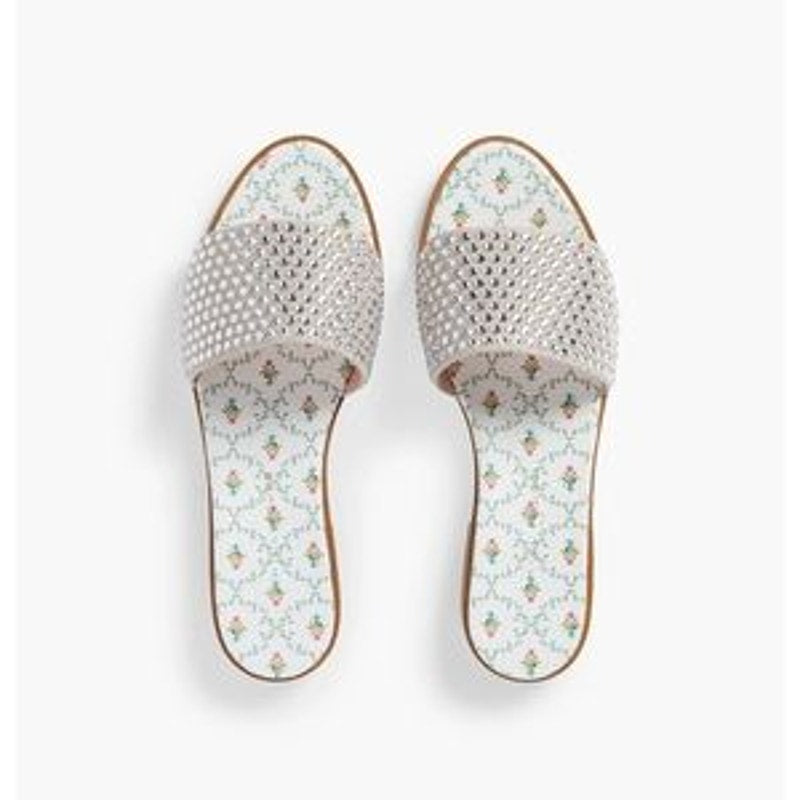 NWT Hill House Home Summer Slides Sz 8 - ✨ Crystal Embellished Resort Sandal ✨