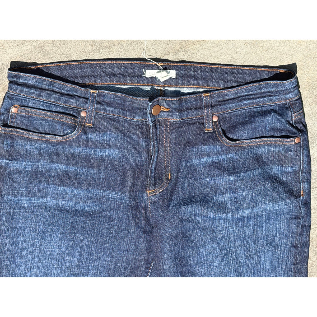 Eileen Fisher Dark Wash Stretch Ankle Slim Jeans Size 12