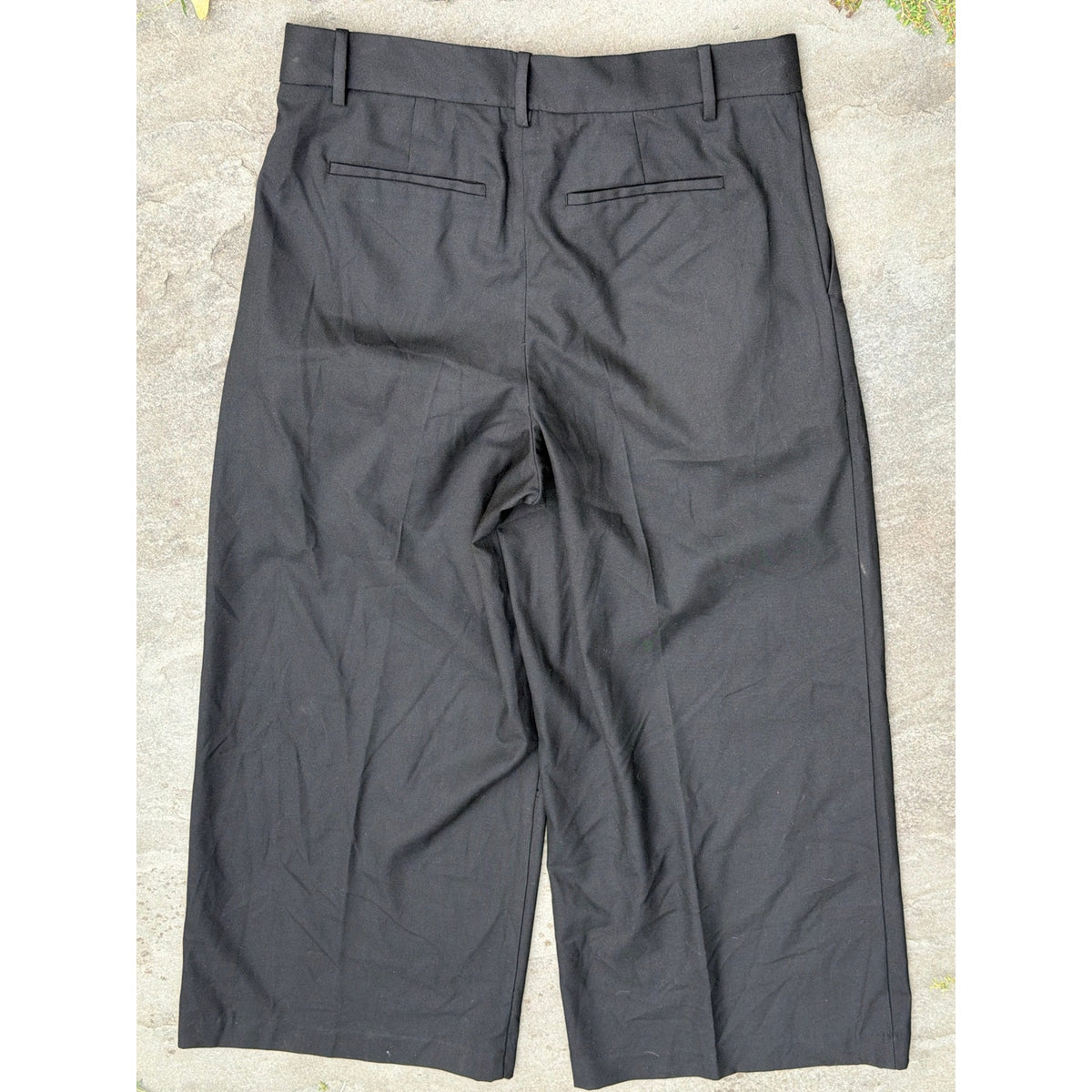 Madewell Pleated Harlow Wide-Leg Pants Black Size 10 NWT