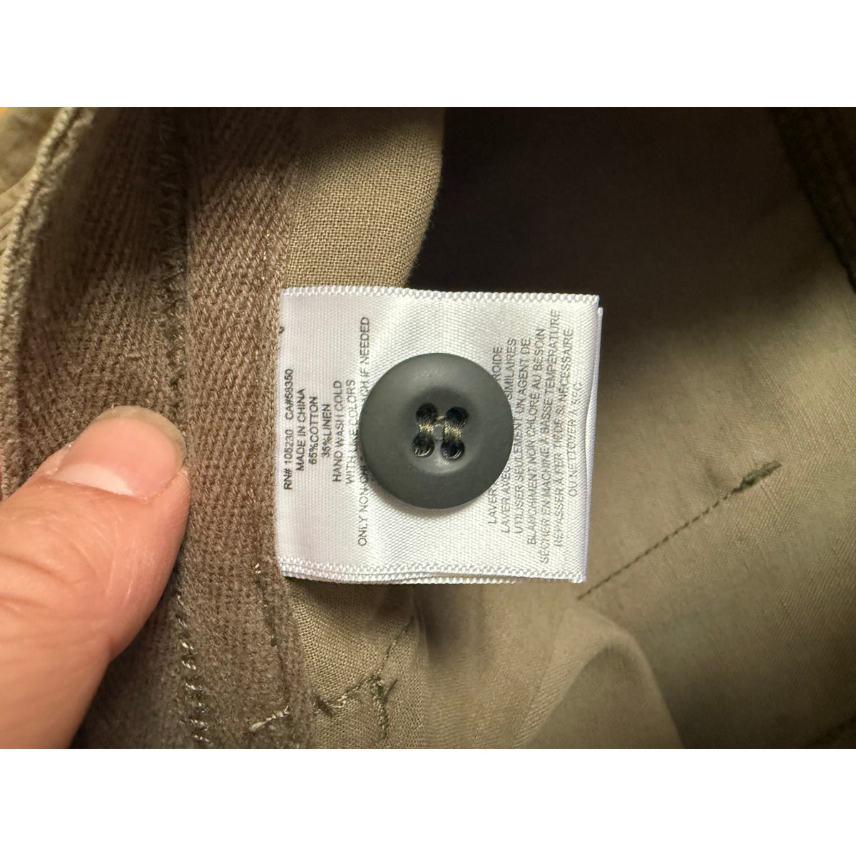 Current/Elliott The Infantry Cargo Pants Sage Olive Green Size 31 Cotton Linen EUC